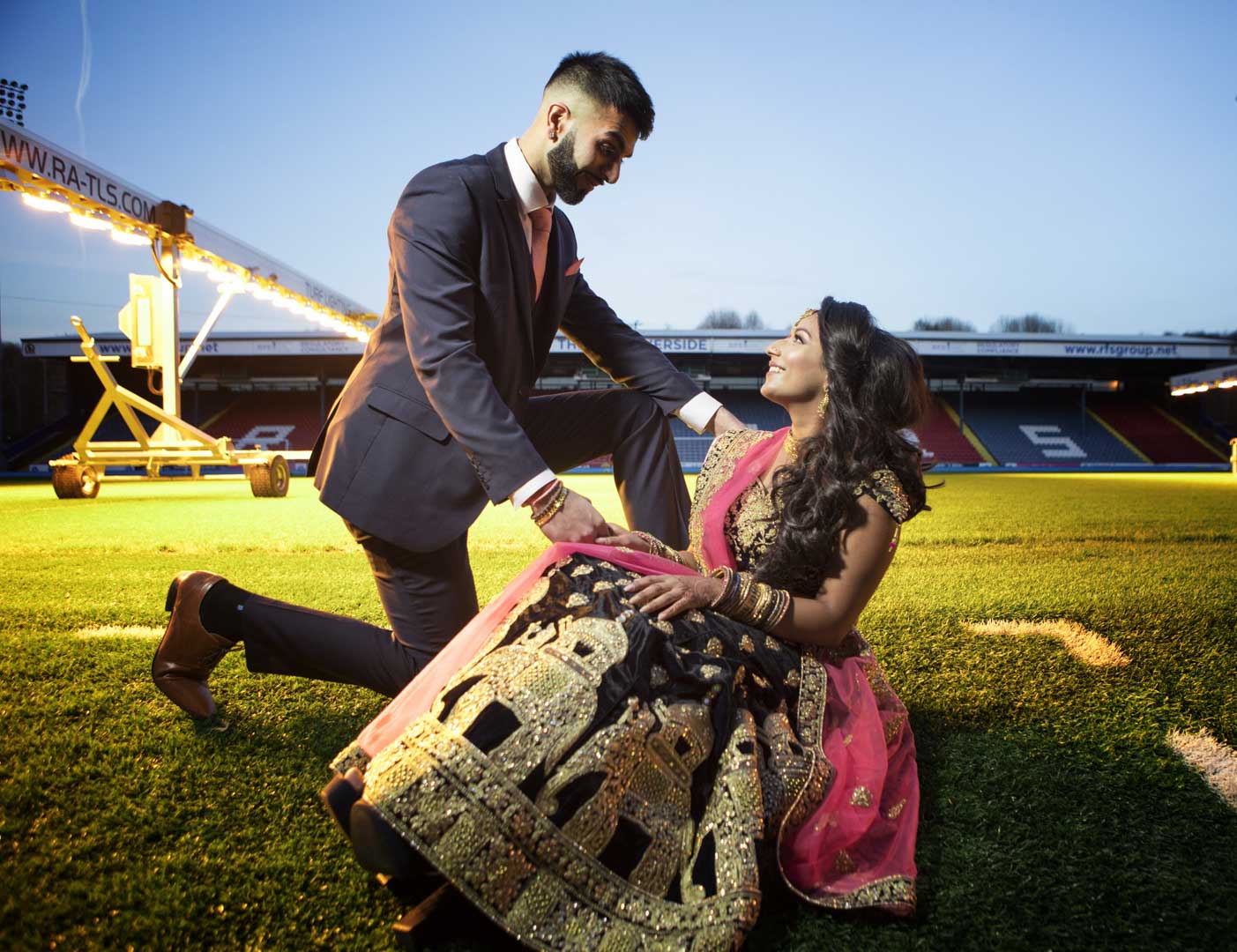 Trishna and Nij's Indian Engagement photography Blackburn Rovers (30 of 38)